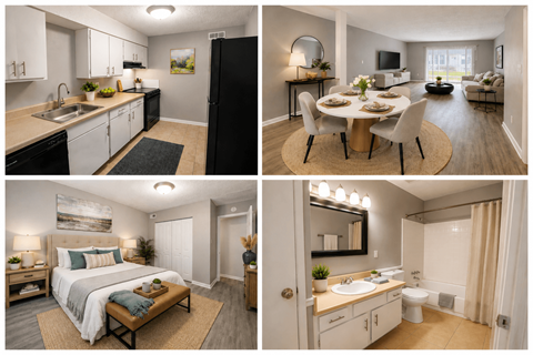 Floor plan for 1 bed, 1 bath, 702 sqft